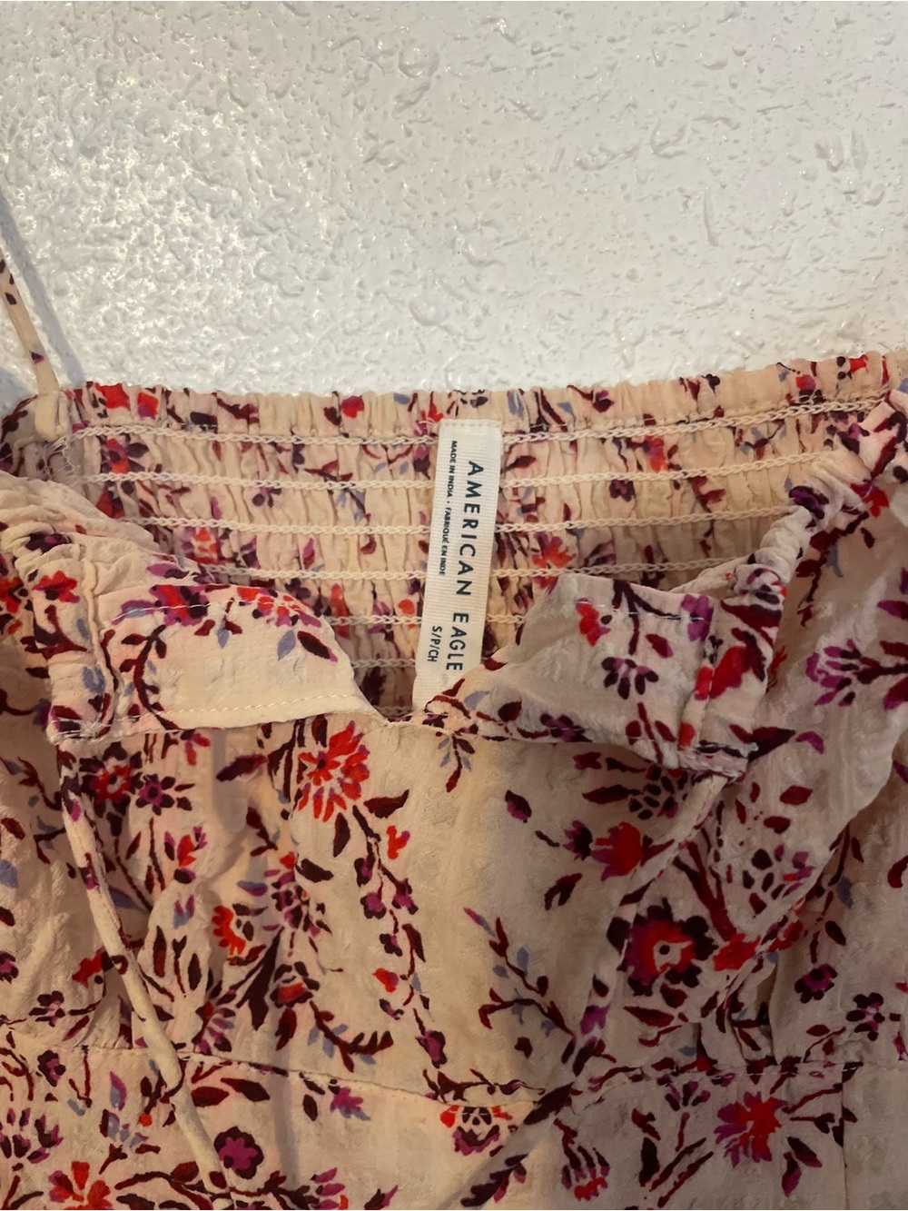 American Eagle Outfitters Pink Floral High Waist Shorts